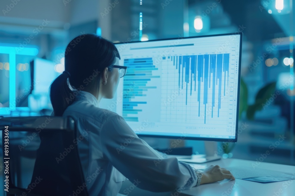 Businessman follow up progress of project work by using weekly gantt chart and graphic show the progress of team member on job status dashboard Businessman follow up progress of project work by using weekly gantt chart and graphic show the progress of team member on job status dashboard
