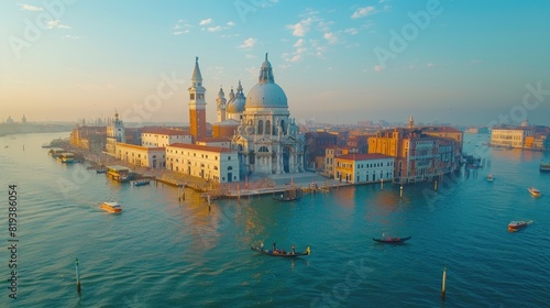 Aerial capture of the grand St. Mark's Basilica in Venice © 2D_Jungle