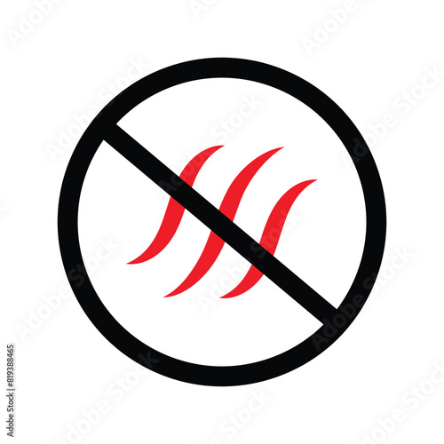 Set of Stop the bad smell icons. Forbidden flavors vector icon symbol. Bad smell, no perfume icon. Vector illustration.