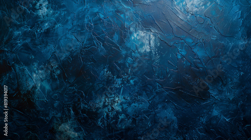 Abstract Painting Featuring Blue and Black Colors