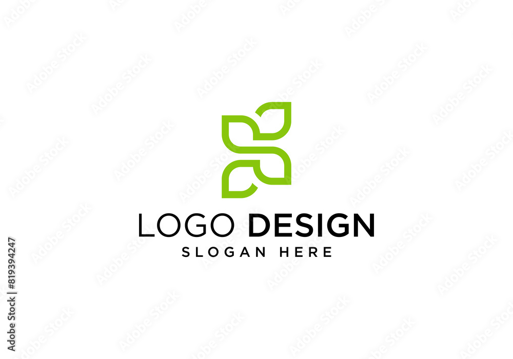 Natural green leaf logo design vector Natural green leaf logo design vector