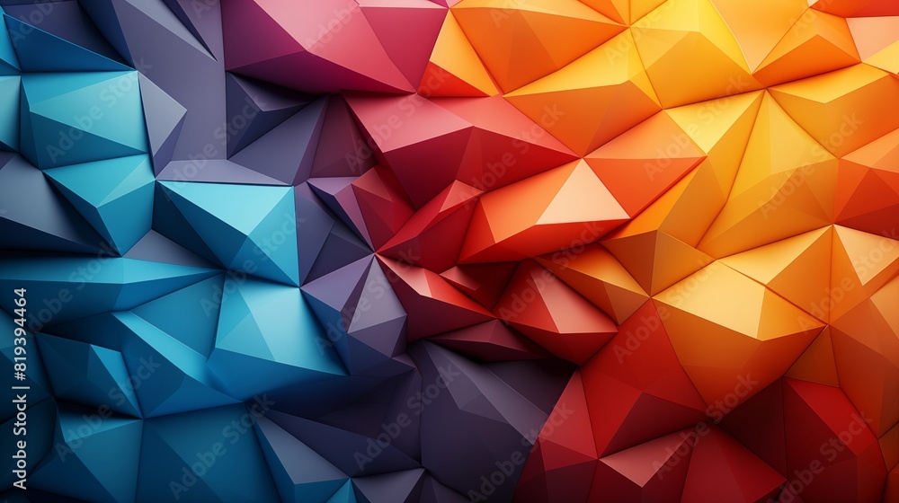 Vivid 3D Geometric Abstract Art with Colorful Polygon Patterns Vivid 3D Geometric Abstract Art with Colorful Polygon Patterns
