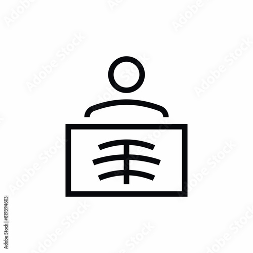 x ray radiology man icon