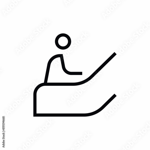 escalator upstairs floor human icon