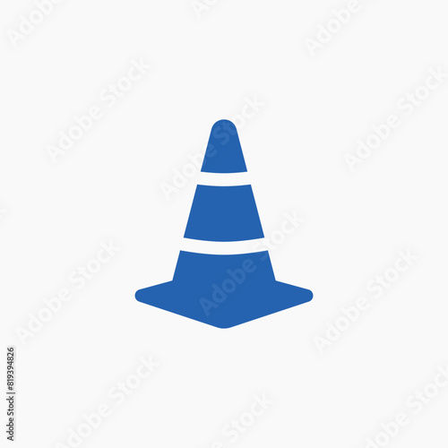 road cone under construction icon