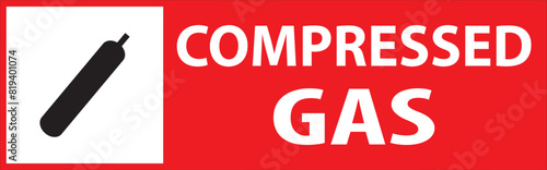 Compressed gass sign vector notice.eps