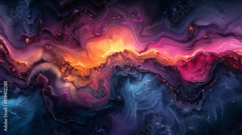 Cosmic Flow Abstract Painting Background