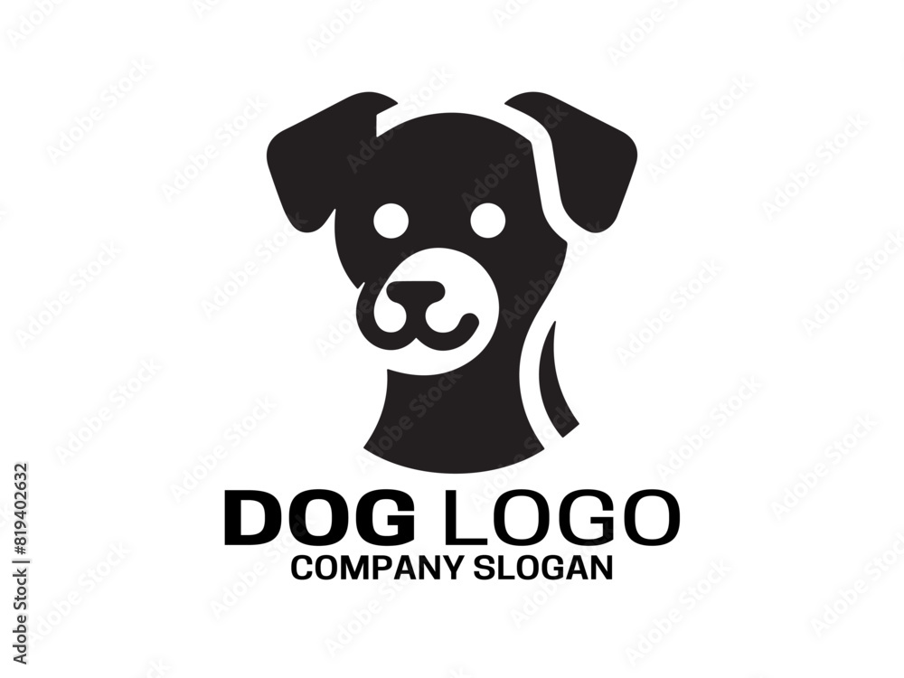 Dog Head Logo Design Icon Symbol Vector Template