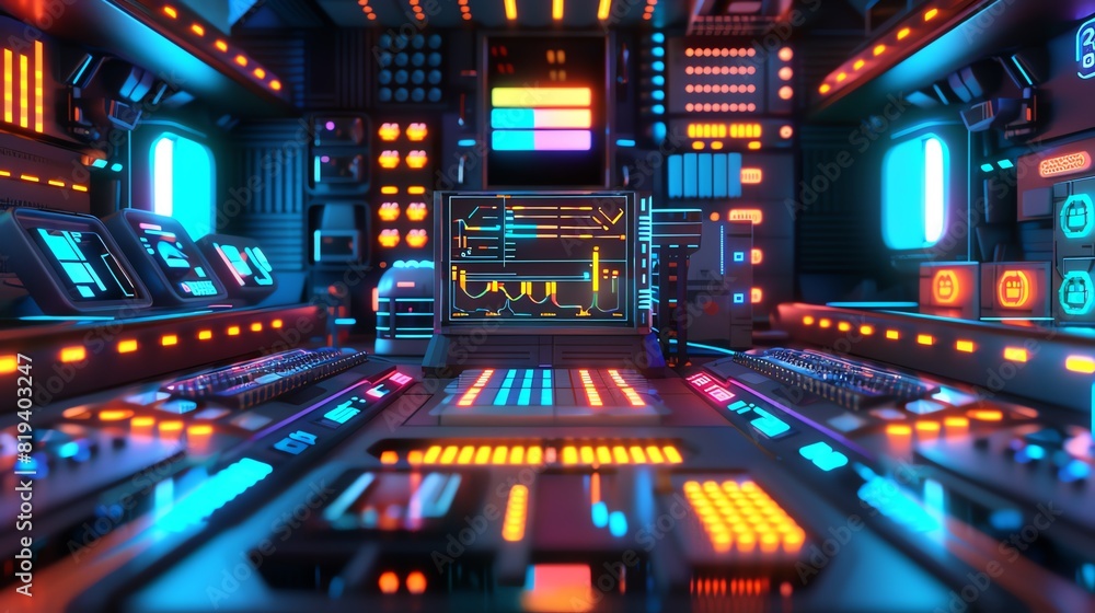 technology flat design front view software theme 3D render Tetradic color scheme technology flat design front view software theme 3D render Tetradic color scheme