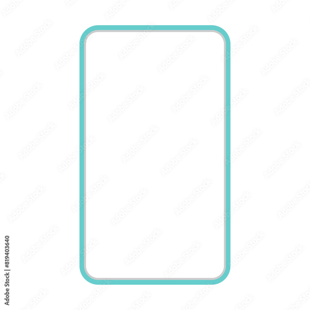 水色のスマホ風枠 水色のスマホ風枠