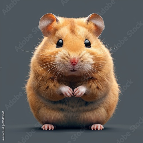 hamster, top to bottom view angle, white background 