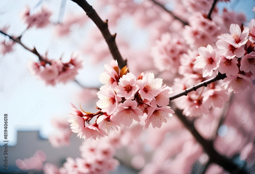 Cherry blossom, sakura. blue sky. 