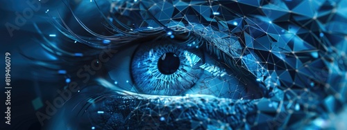 Abstract blue human eye. eye anatomy. Healthcare medical concept