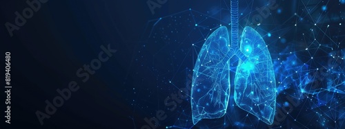 background Abstract blue human lungs. lungs anatomy