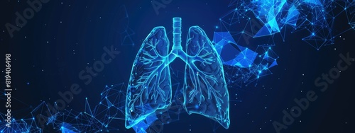 background Abstract blue human lungs. lungs anatomy