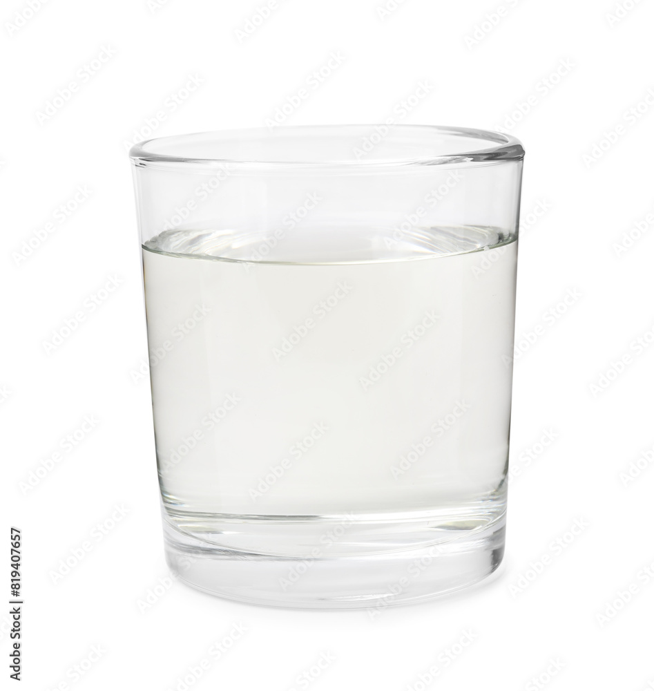 Natural vinegar in glass isolated on white Natural vinegar in glass isolated on white