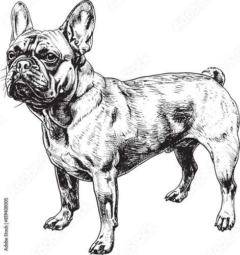 French Bulldog silhouette vector 