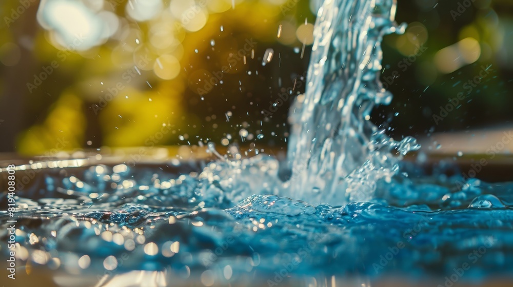 Water in the fountain abstract background. Summer and tourism symbol Water in the fountain abstract background. Summer and tourism symbol