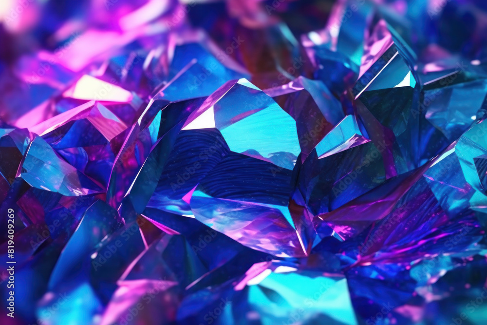 Holographic Iridescent Reflective Shattered Glass Holographic Iridescent Reflective Shattered Glass