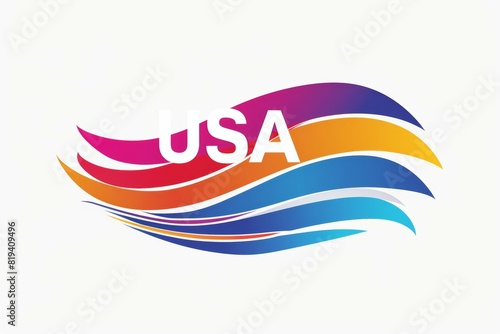 A colorful logo for the USA, American symbol © Space Priest