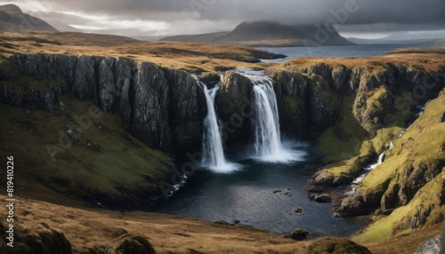 cinematischer wasserfall, island, schottland, norwegen