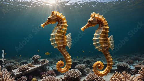 AI image generate seahorse