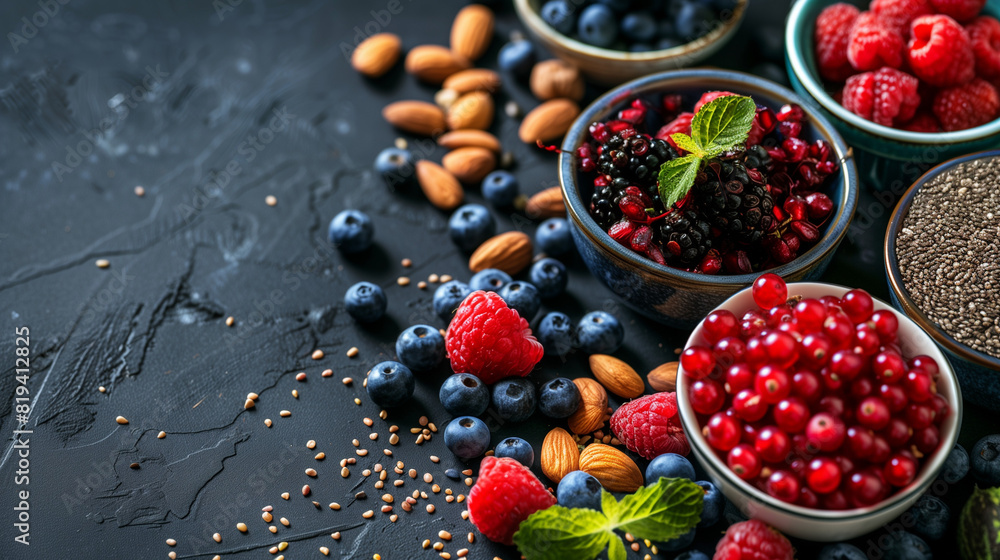 Assorted Berries and Almonds Assorted Berries and Almonds