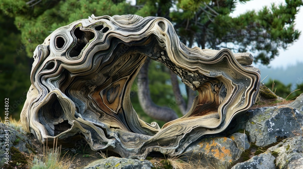 Abstract patterns in natural driftwood sculptures Abstract patterns in natural driftwood sculptures