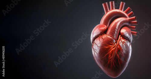 3d rendered illustration of a human anatomy, high detailed, isolated black background, with a free space to add your own text