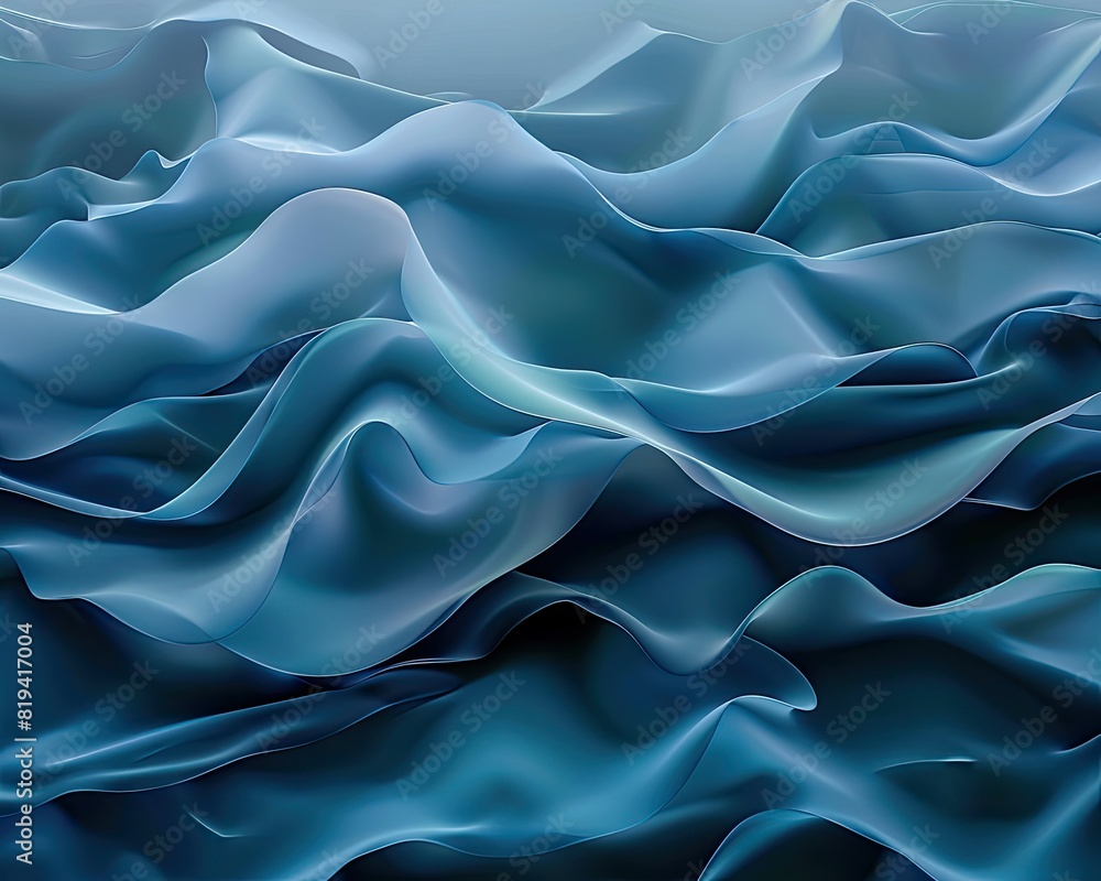 Fototapeta premium Abstract ocean of flowing curves.
