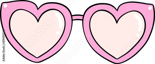Retro Sunglasses Pink Heart shape Trendy corlor