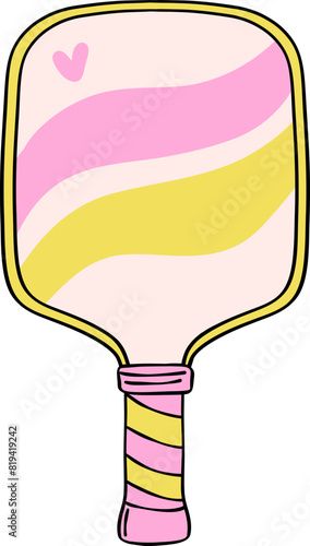 Retro Pickleball racket Trendy pickle ball paddle