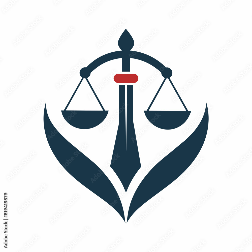 justice symbol, icon, logo on white vector illustration justice symbol, icon, logo on white vector illustration