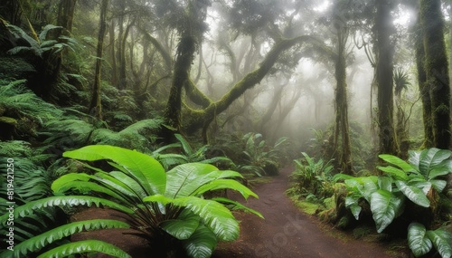tropischer regenwald, träumerisch, mystisch