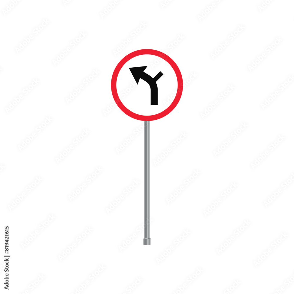 Road Entering Curve Traffic Sign Road Entering Curve Traffic Sign