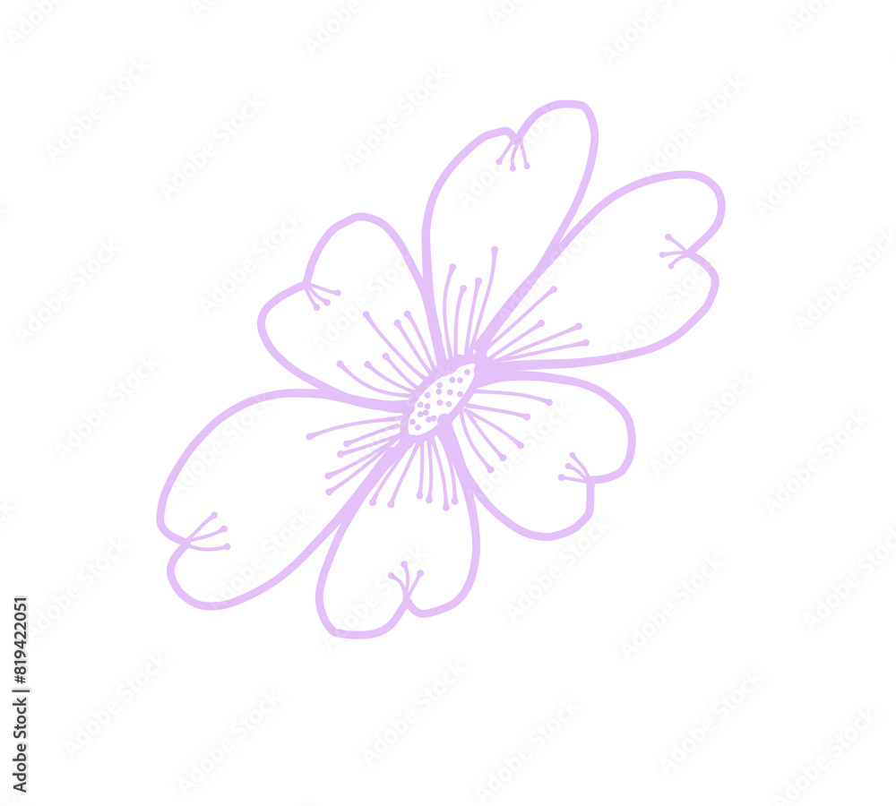 Obraz premium pink flower background monoline