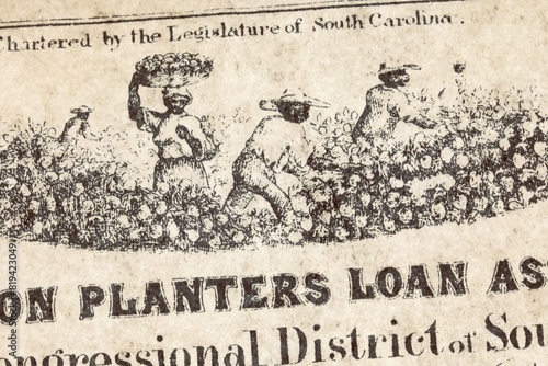 Photography Southern confederate slave owners billnote