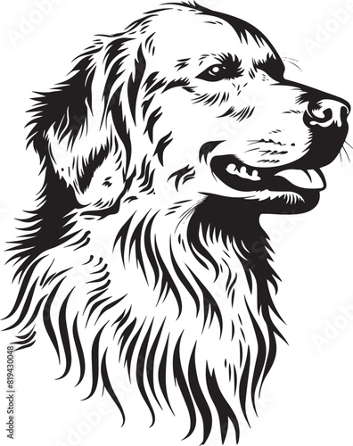 golden retriever silhouette vector 