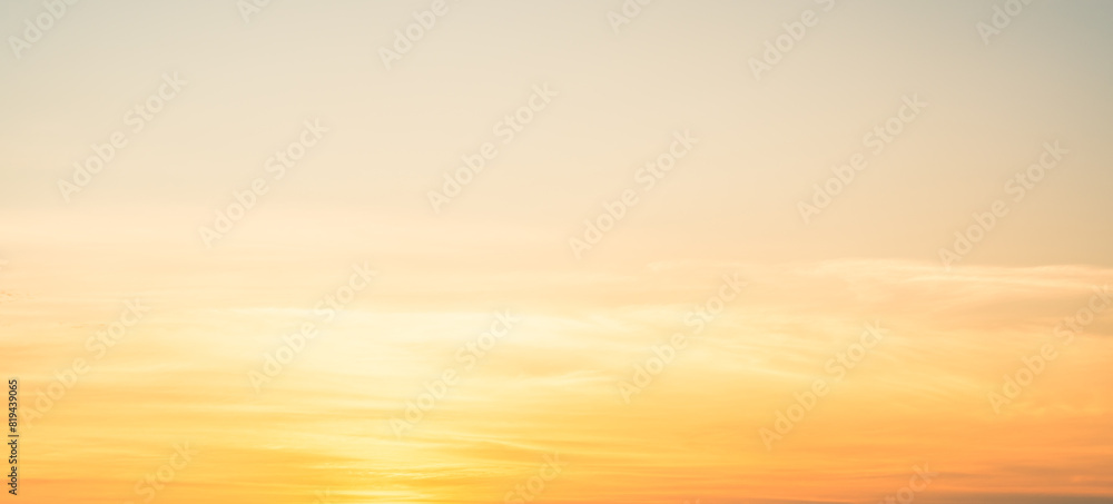 Orange sunset sky with clouds Orange sunset sky with clouds