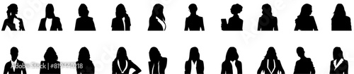businesswomen profile silhouette