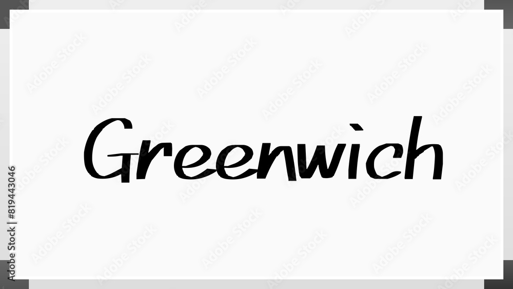 Greenwich のホワイトボード風イラスト Greenwich のホワイトボード風イラスト