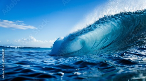 deep blue pacific ocean waves  website banner and background