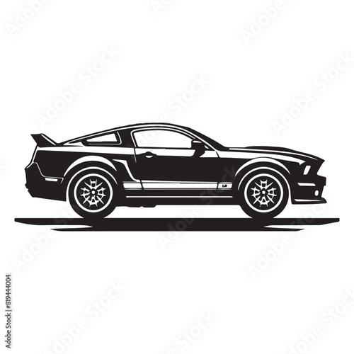 Car Silhouette flat vector illustration.