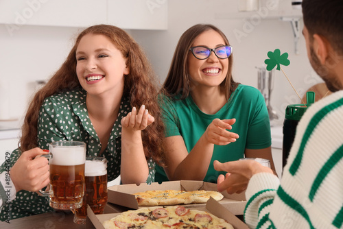 Friends enjoying st patrick...