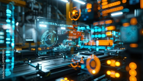 Digital twin technology in an industrial setting.