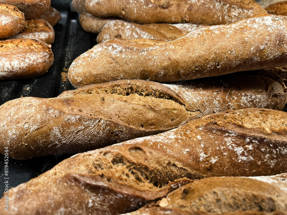 Artisan Freshly Baked Whole Wheat Baguettes Artisan Freshly Baked Whole Wheat Baguettes