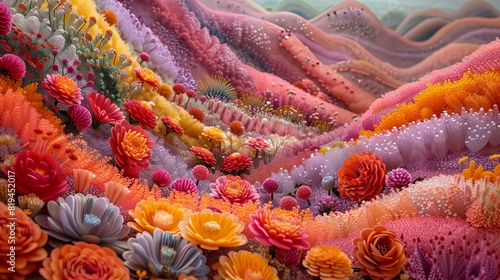 Explore the biodiversity of flora and fauna that call rainbow mountains home photo