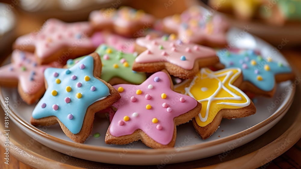 Star-Shaped Red, White, and Blue Cookies Star-Shaped Red, White, and Blue Cookies