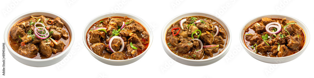 Mutton Curry isolated on transparent png background. Generative ai Mutton Curry isolated on transparent png background. Generative ai