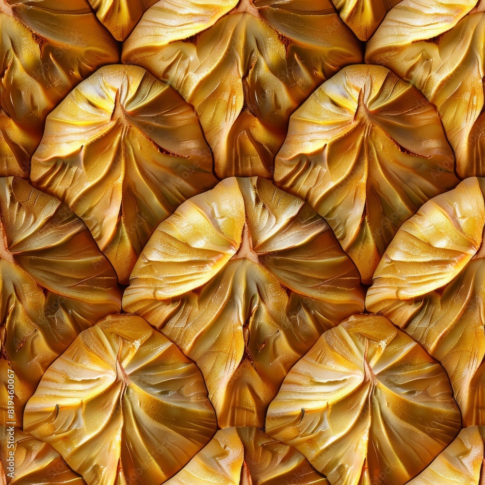 A seamless tile pattern of pineapple fruit skin texture. A seamless tile pattern of pineapple fruit skin texture.